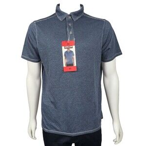 Kirkland Signature Mens Medium Blue Polo Shirt Performance Pull Over New Med. M